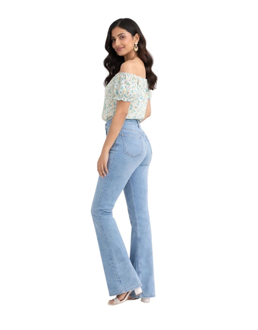 Bootcut Jeans Stretchable Light Blue