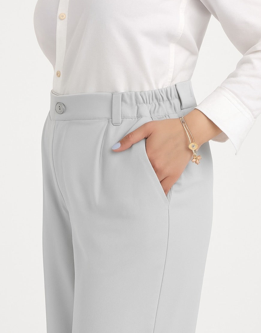 Light Grey Wide Leg Pants