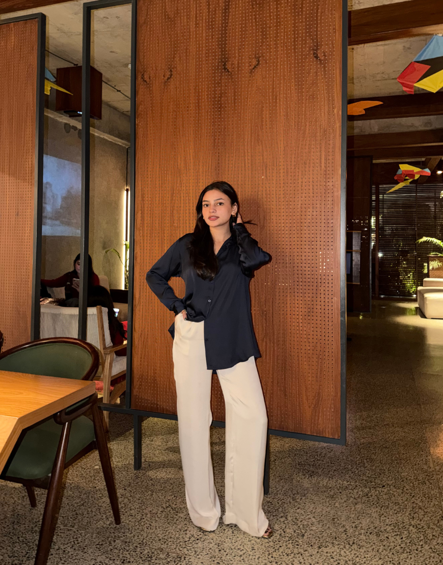 Ivory Wide Leg Pants