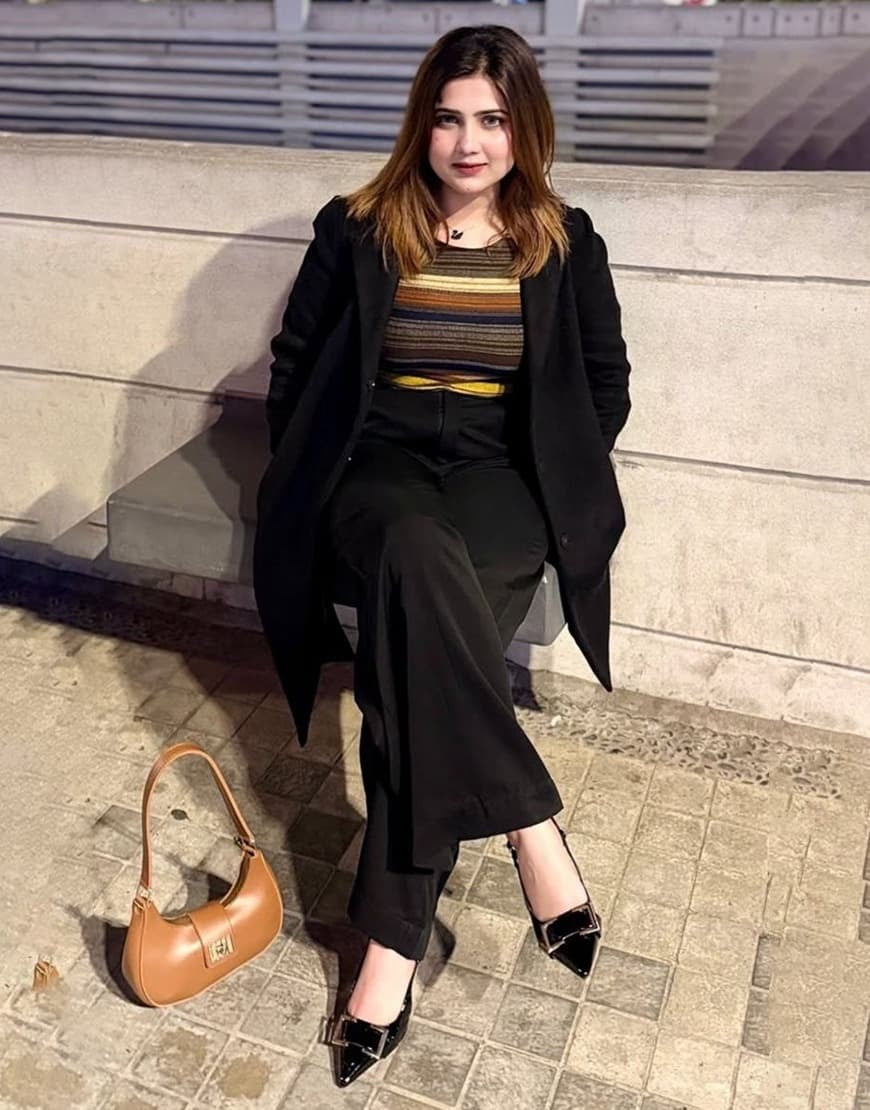 Wide Georgette Pants Black