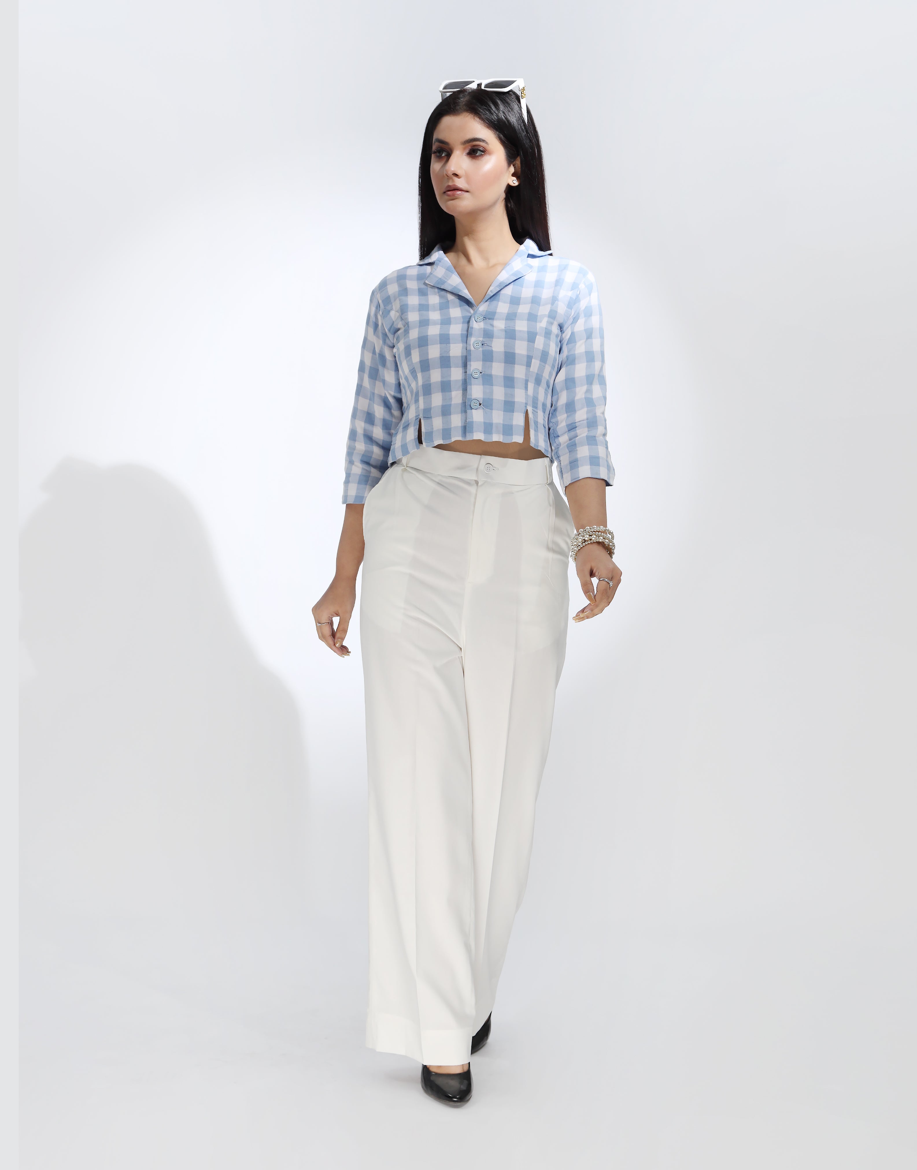 Wide Leg Premium Dress Pant Milky White