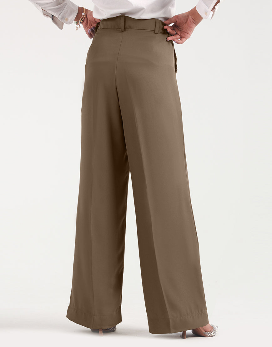 Brown Wide Leg Pants