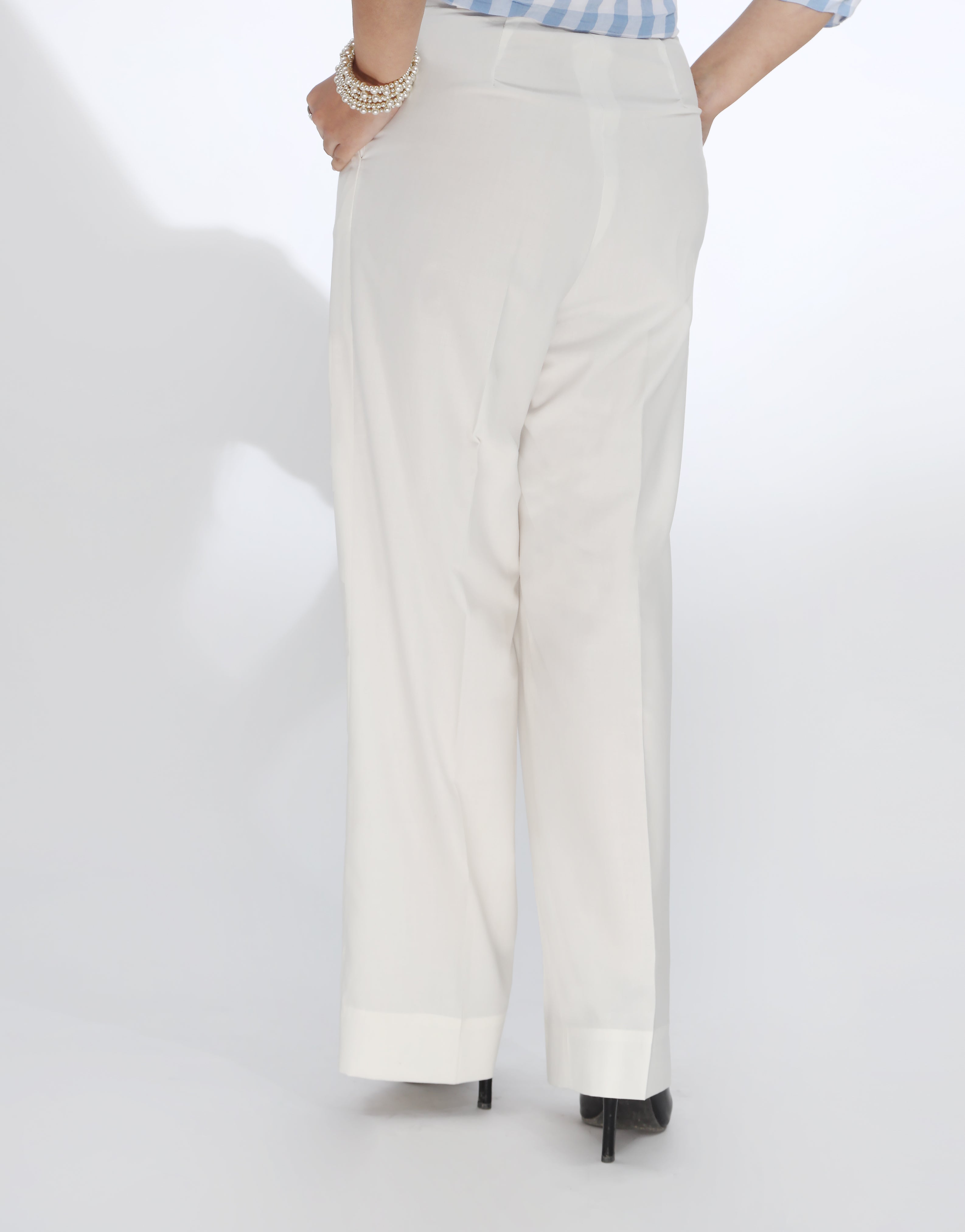 Silent Dawn (Wide Leg Premium Dress Pant Milky White)