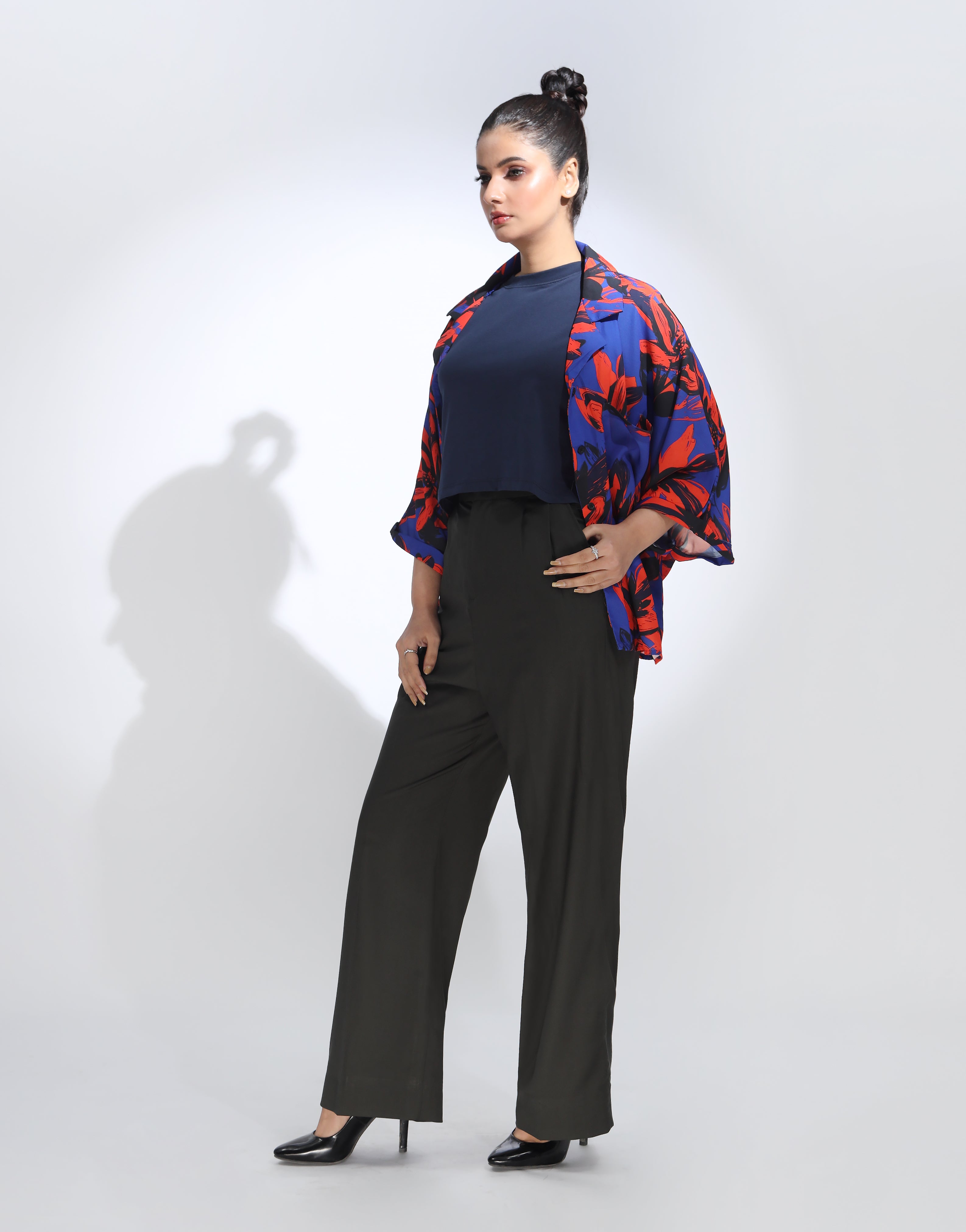 Wide Leg Double Pleated Dress Pant Olive