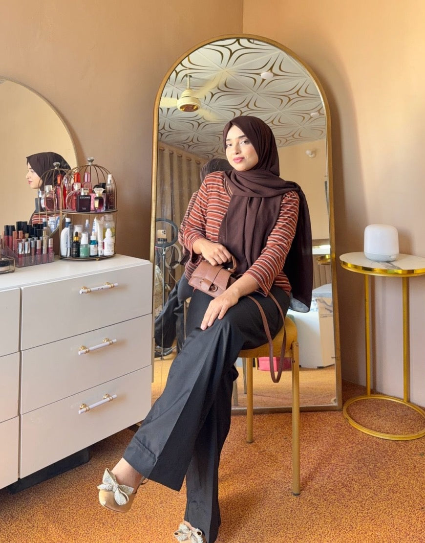 Whispered Victory (Wide Leg Single Pleated Formal Pant Black)