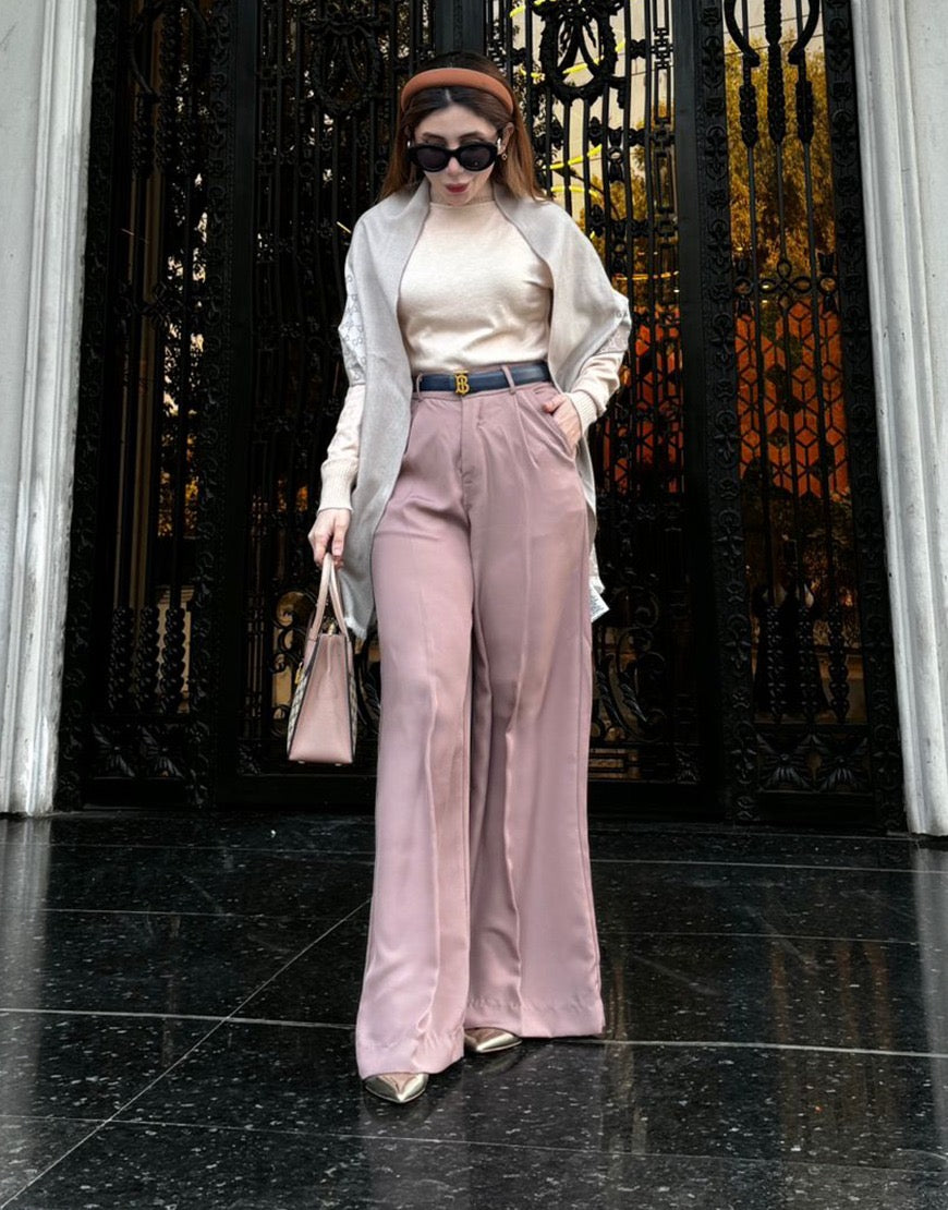 Pink Wide Leg Pants