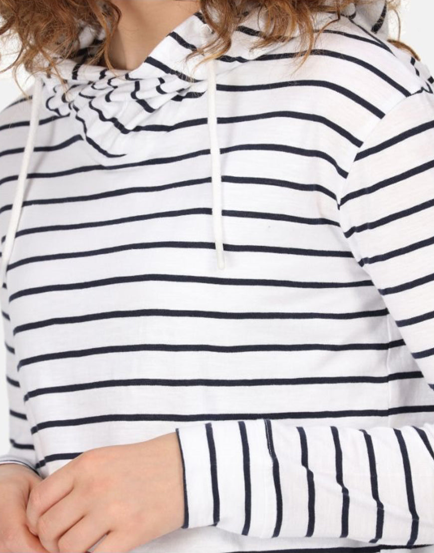 Terry Black Lining Hoodie in White (MINOR DEFECT)