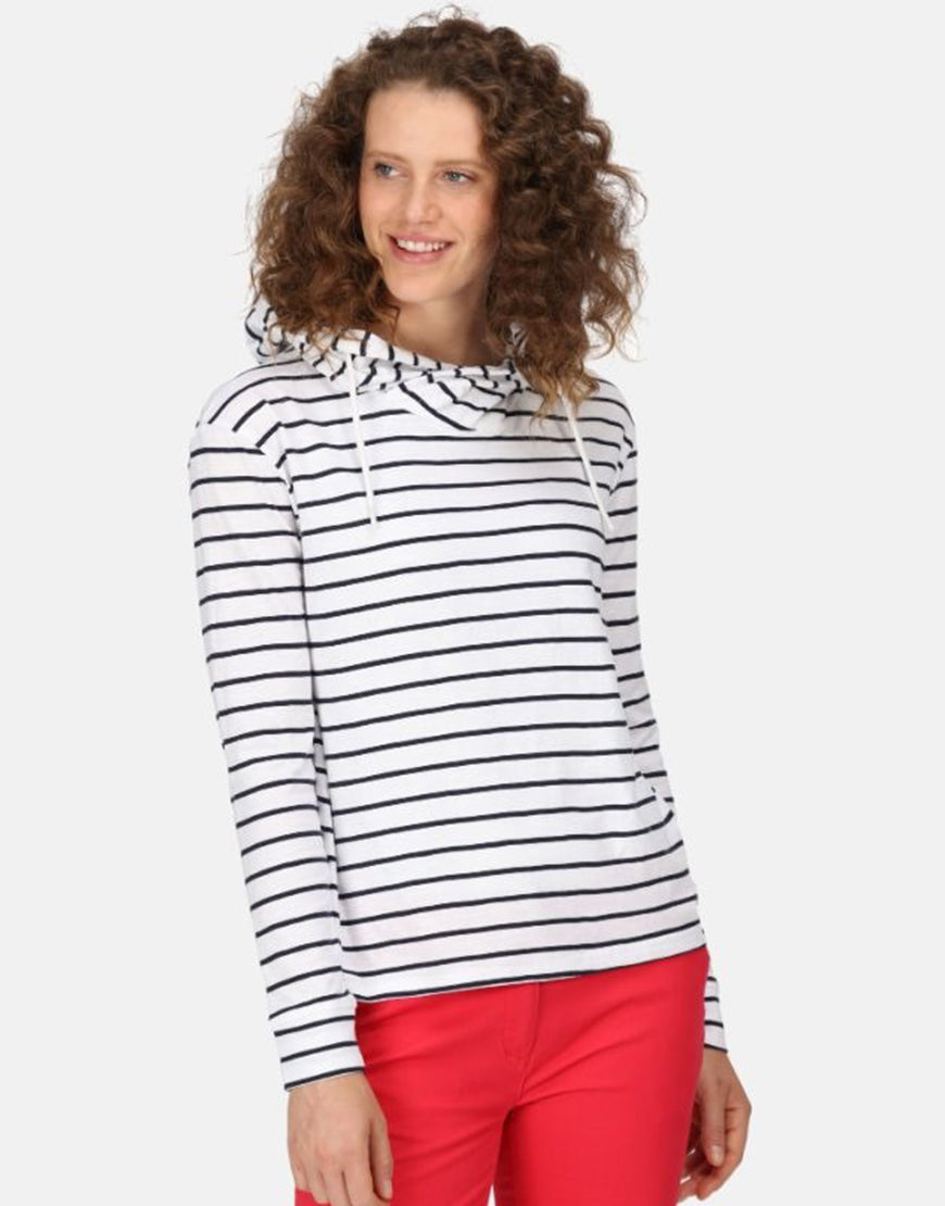 Terry Black Lining Hoodie in White (MINOR DEFECT)