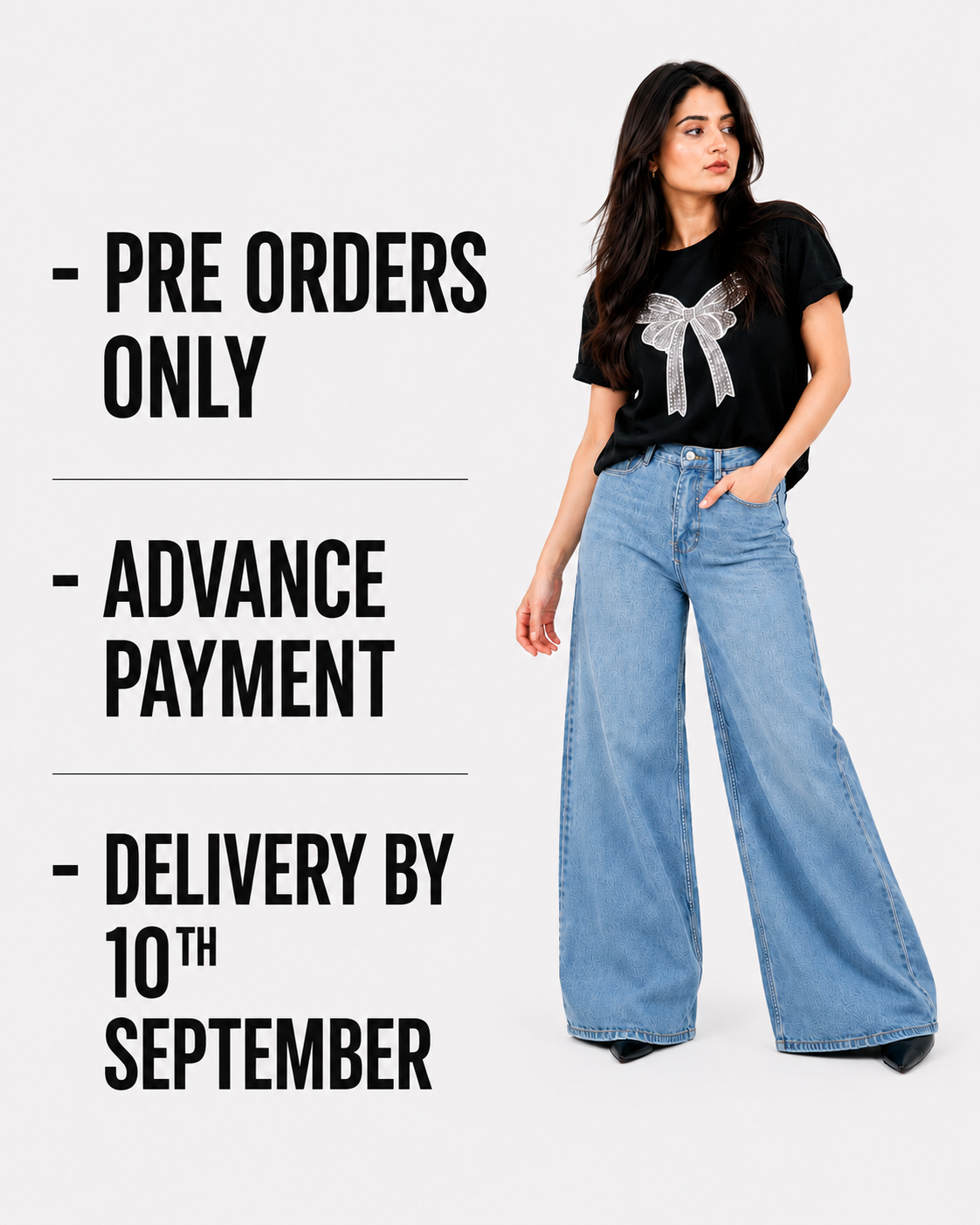 Super Wide Leg Jeans Mid Blue