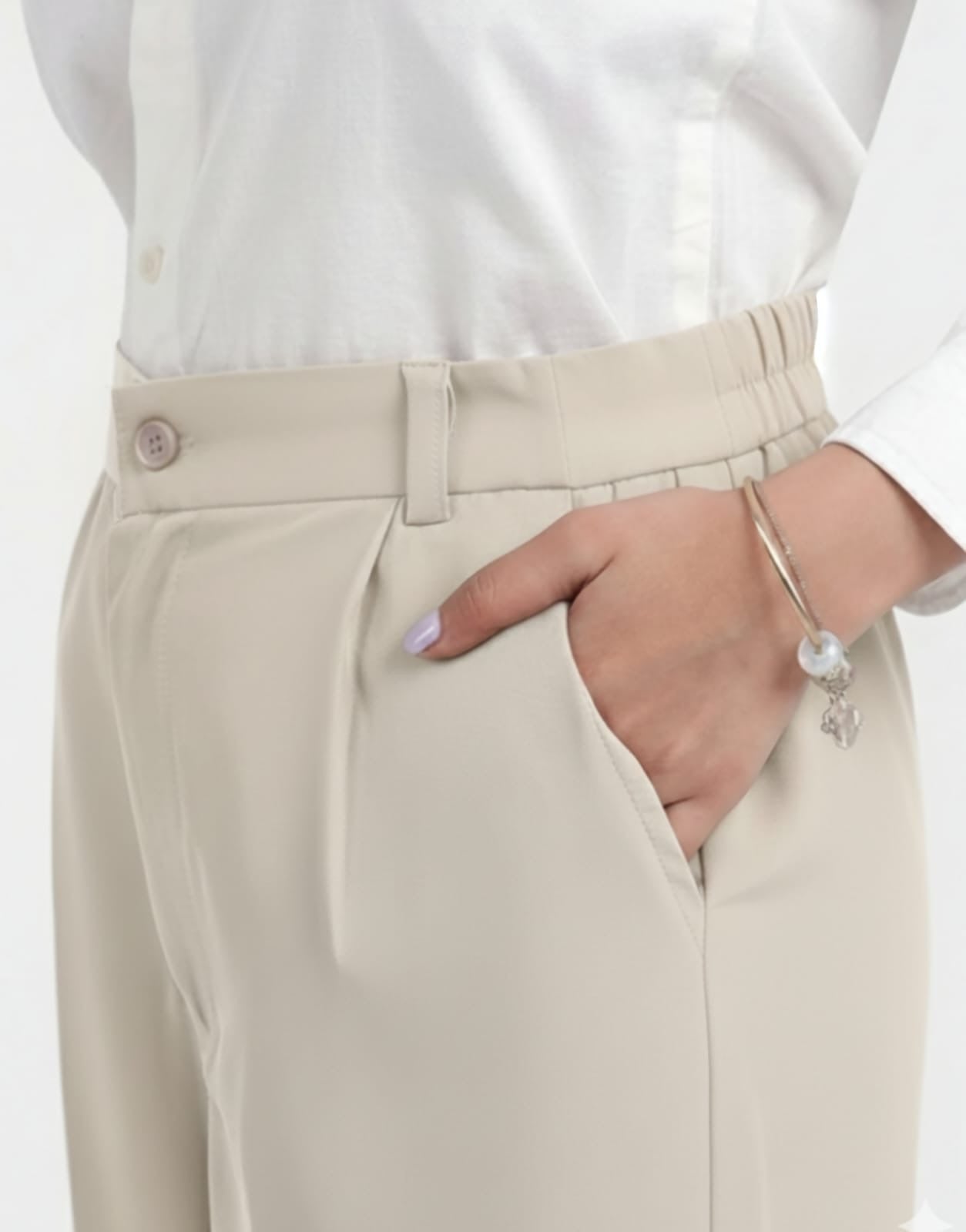 Ivory Wide Leg Pants
