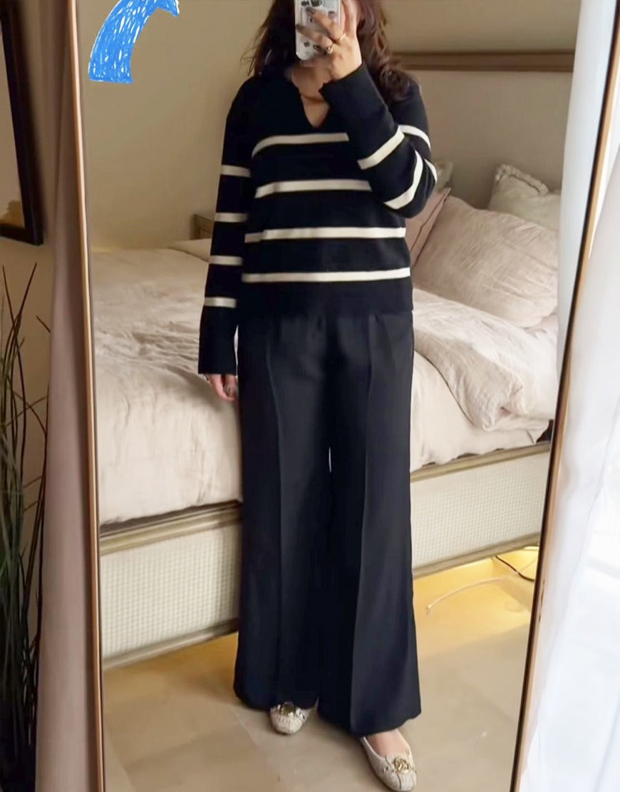 Black Super Wide Leg Pants