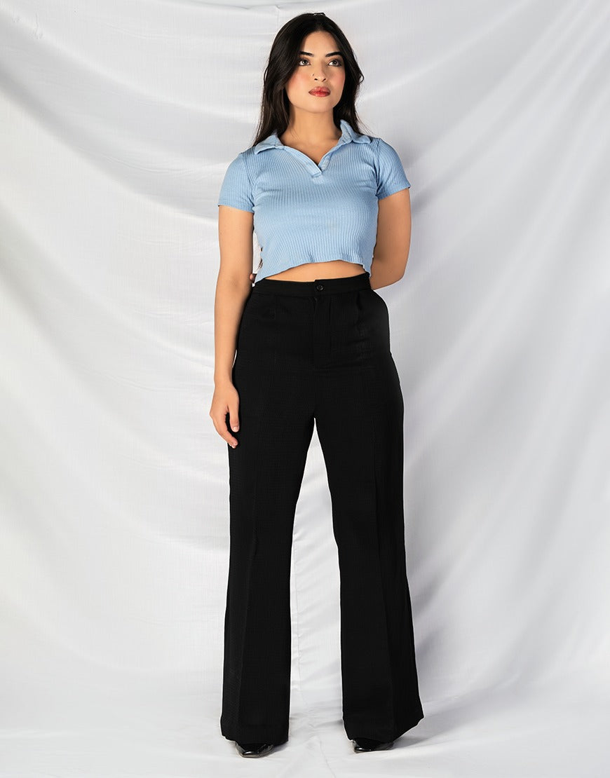 High Waisted Bootcut Pants Black