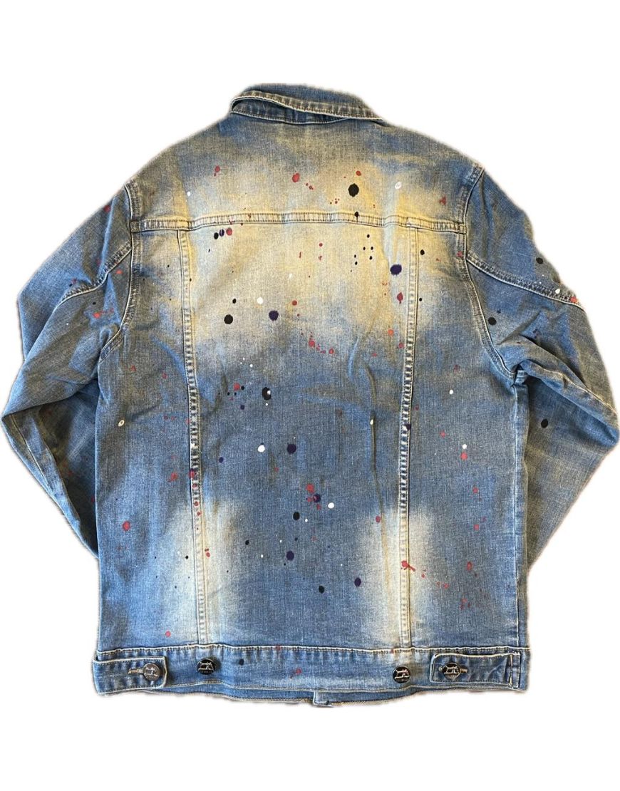 Distressed Denim Jacket Stretchable