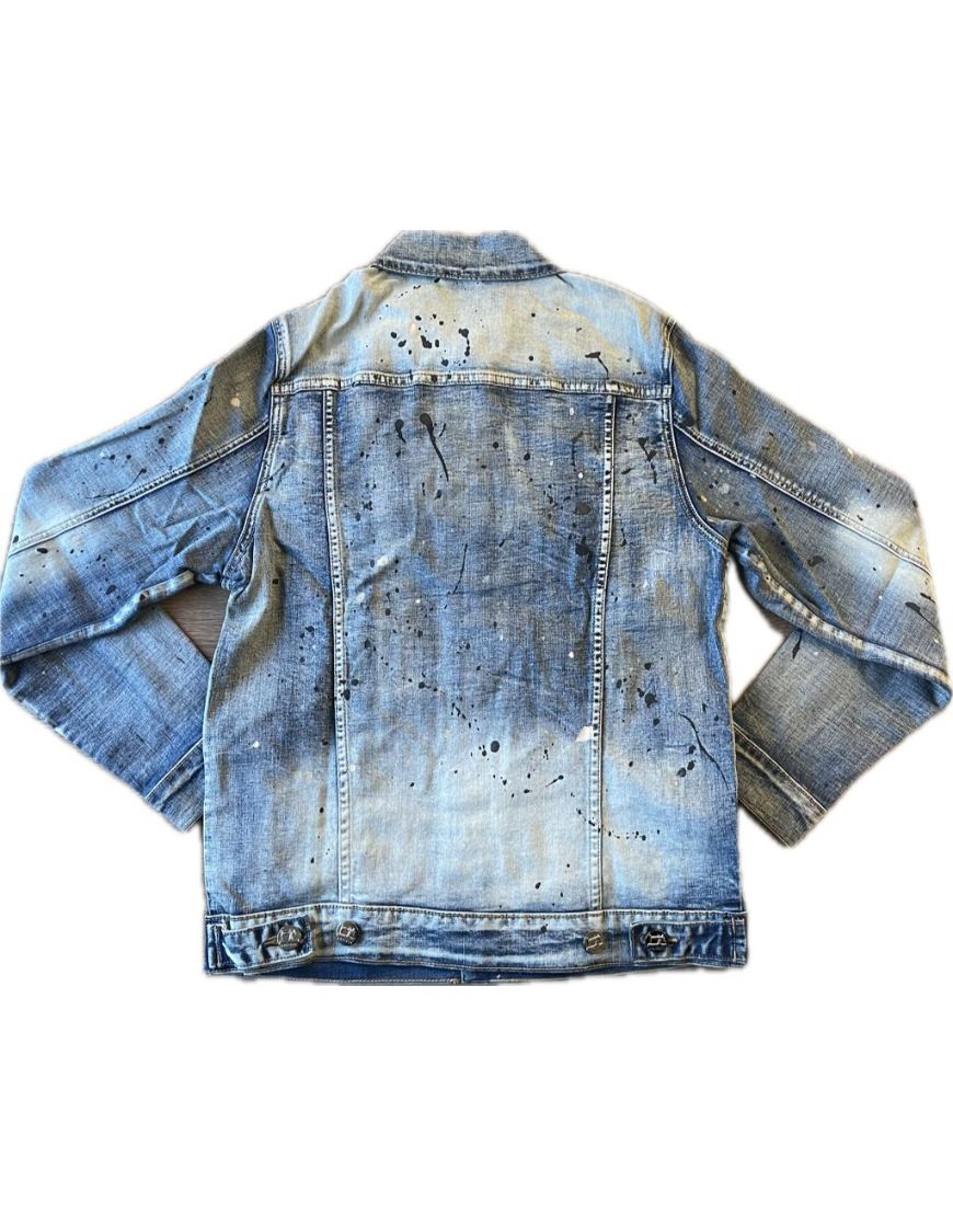 Distressed Denim Jacket Stretchable