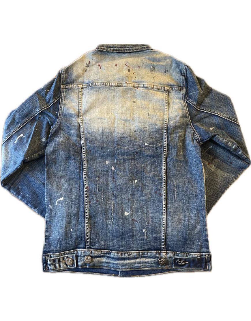 Distressed Denim Jacket Stretchable
