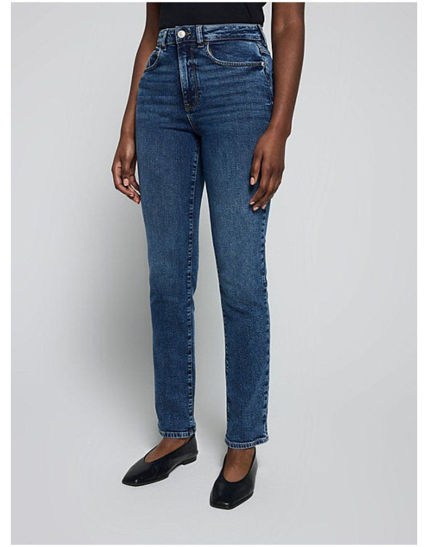 Slim Straight Jeans in Blue Stone