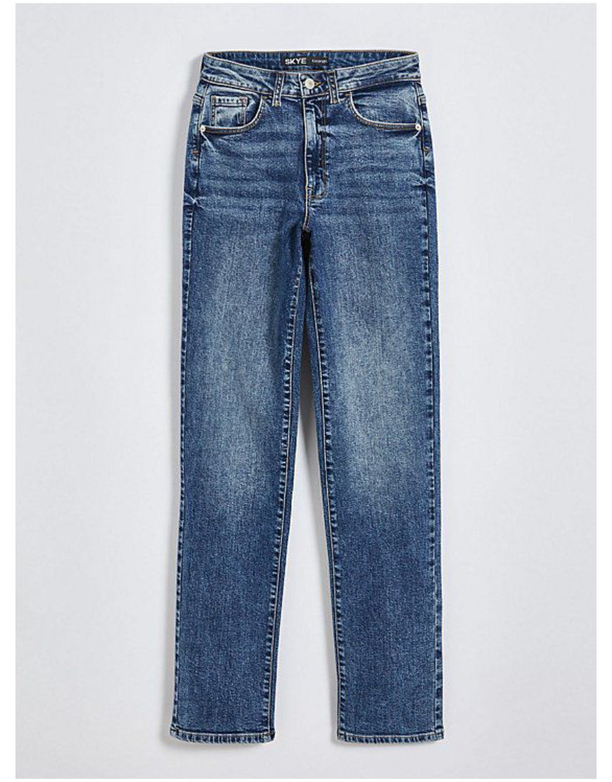 Slim Straight Jeans in Blue Stone