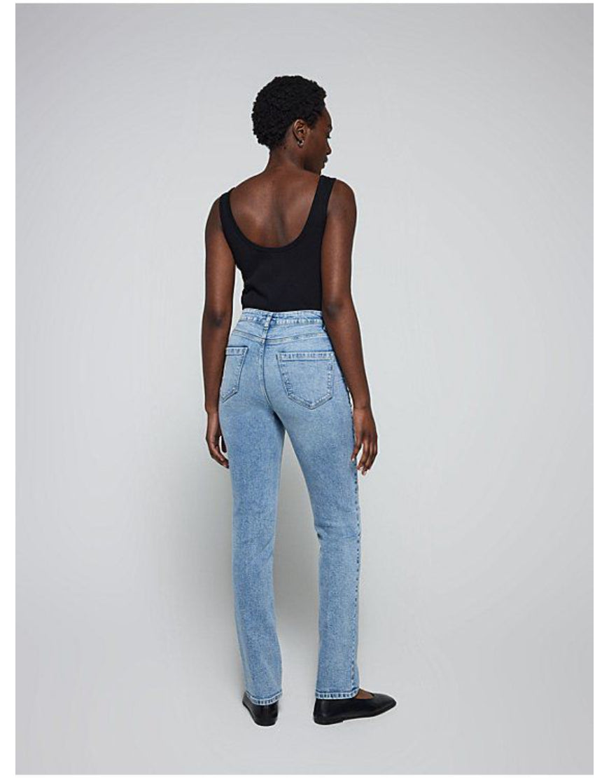 Slim Straight Jeans in Mid Blue