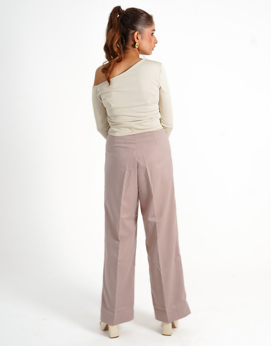 Thread of Hope (Wide Leg Double Pleated Dress Pant Baby Pink)
