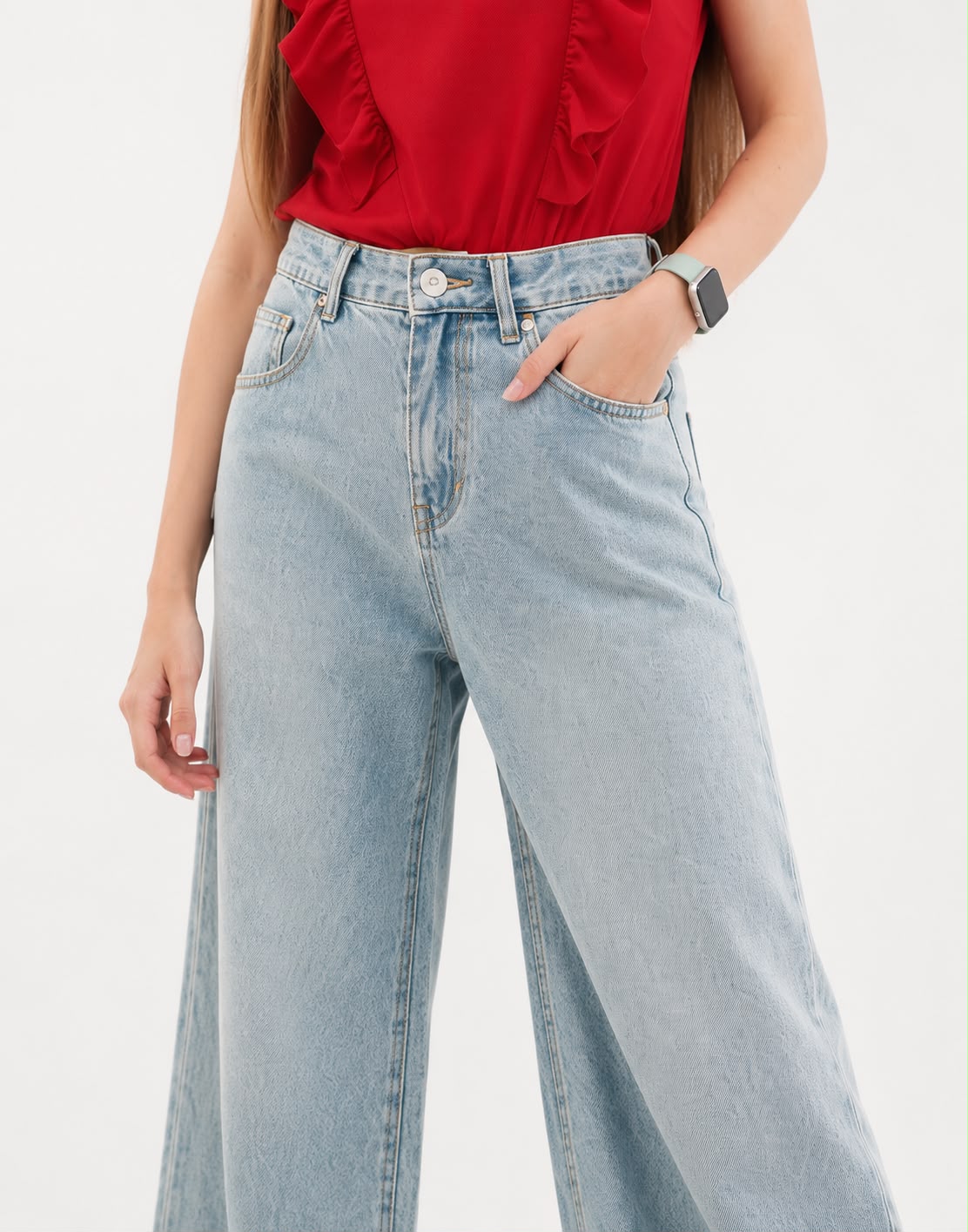 Super Baggy Wide Leg Jeans Light Wash