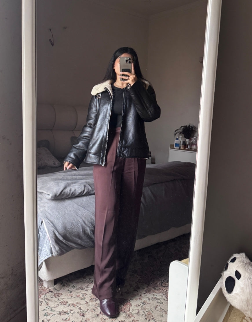 Coffee Brown Wide Leg Pants