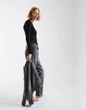 Mid Rise Straight Leg Jeans Washed Grey