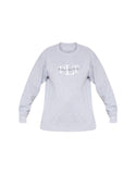 Pretty Little Thing Print Sweatshirt Fleece Pale Grey