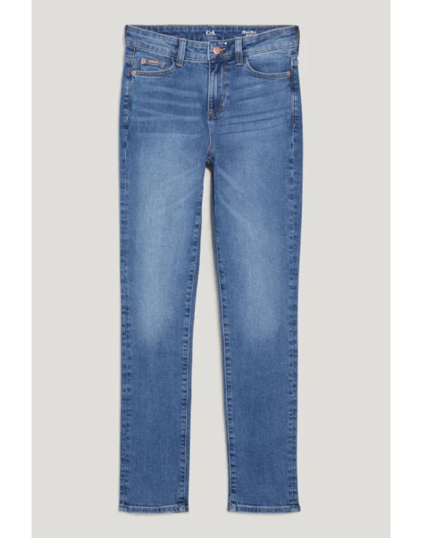 Mid Rise Slim Jeans Stretchable Dark Blue