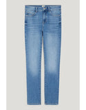 Mid Rise Slim Jeans Stretchable Mid Blue
