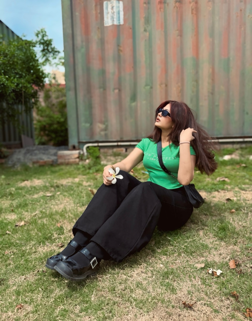 Wide Leg Twill Pants Jet Black