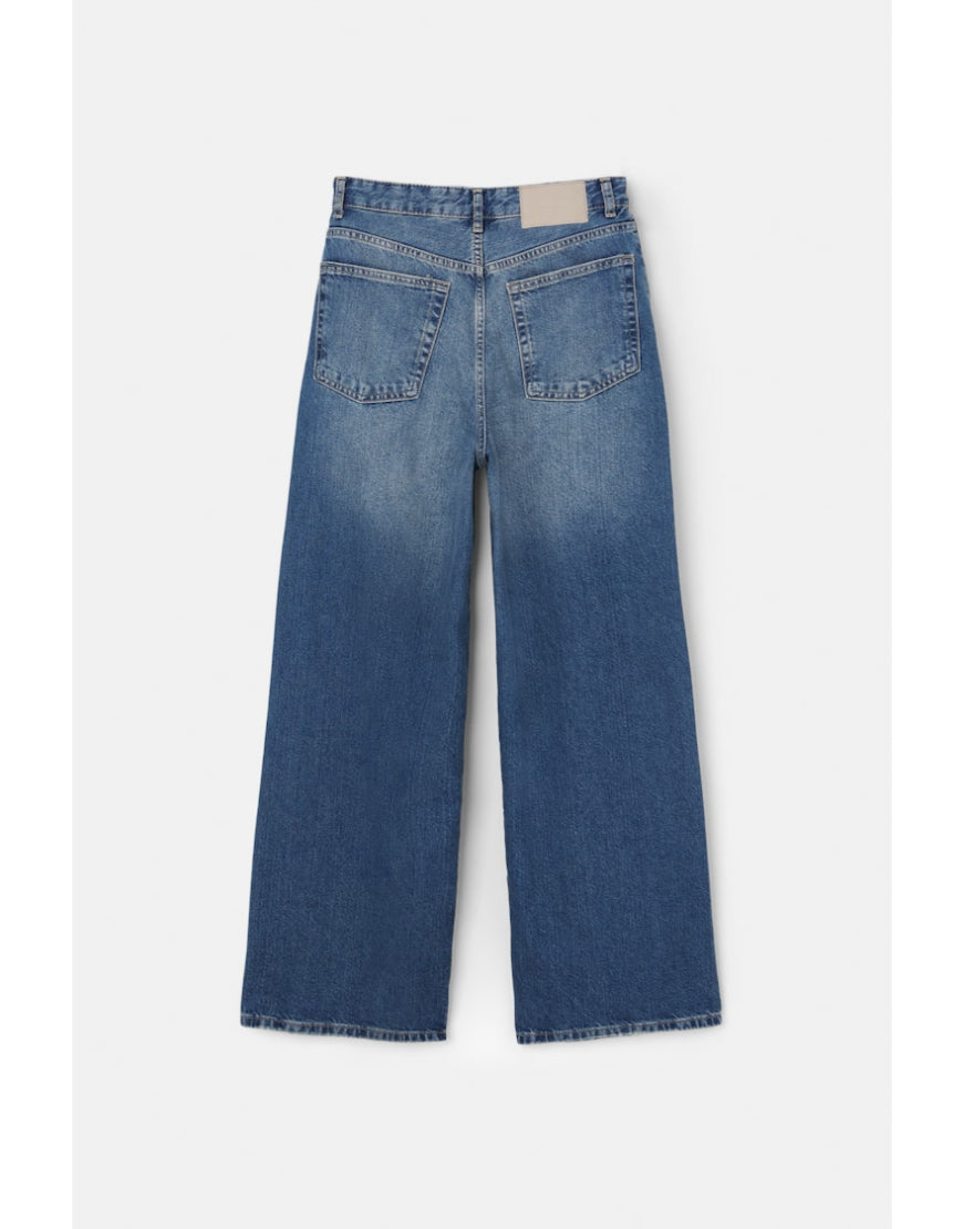 Baggy Straight Jeans in Stone Blue