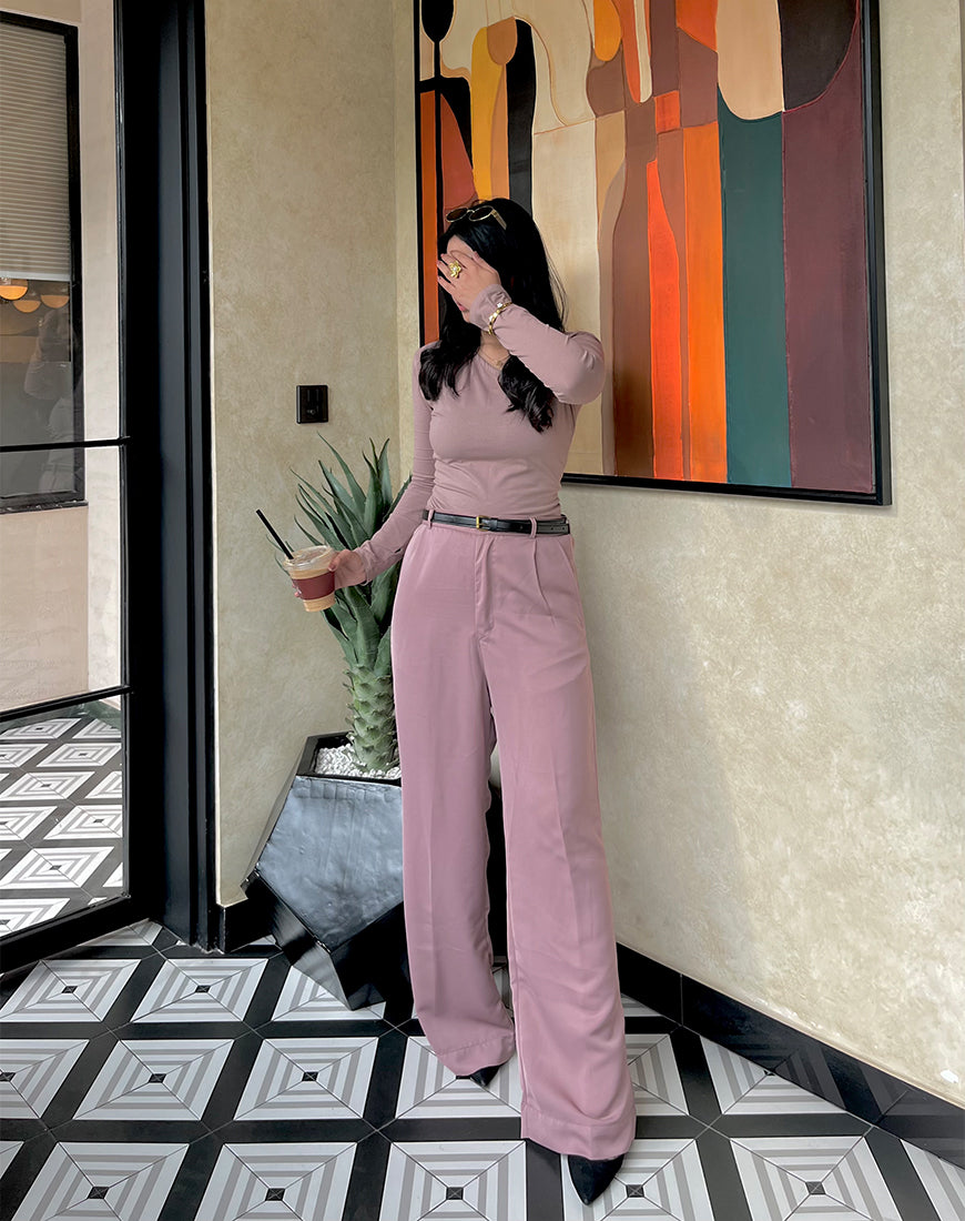Pink Wide Leg Pants