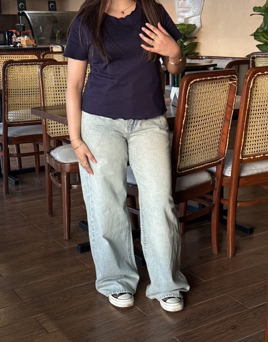 Super Baggy Wide Leg Jeans Light Wash
