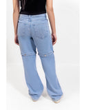 Wide Leg Cotton Convertible Jeans