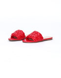 Comfort Textured Slippers Red