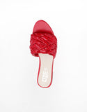 Comfort Textured Slippers Red
