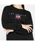 Los Angeles Logo Oversized Sweatshirt Fleece