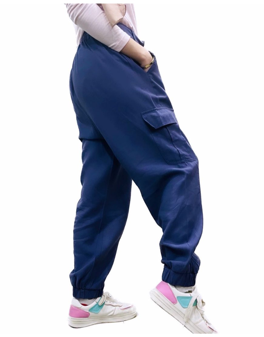 Cargo Punk Jogger Pants in Blue