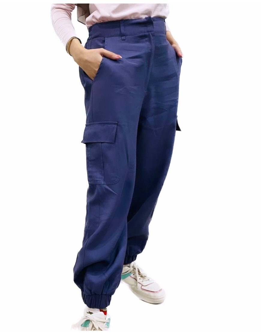 Cargo Punk Jogger Pants in Blue