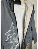 Hoodie Parachute Jacket Printed in Grey