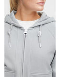 Zipper Hoodie in Thick Fleece- Grey