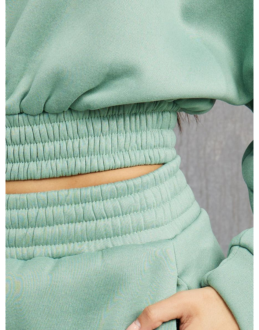 Cropped Fleece Sweatshirt(Minor Defect)