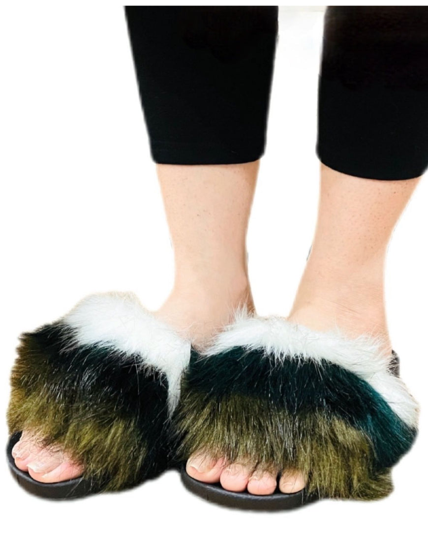 Casual Fur Slippers Panda