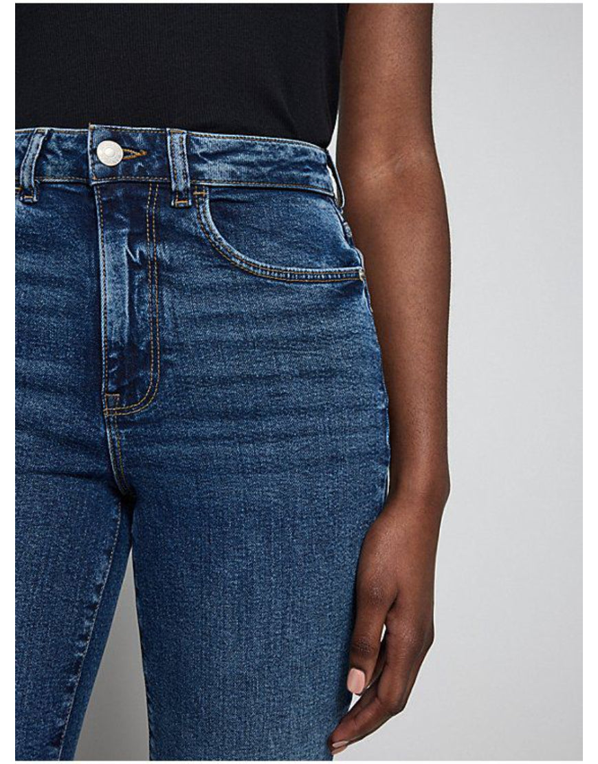 Slim Straight Jeans in Blue Stone