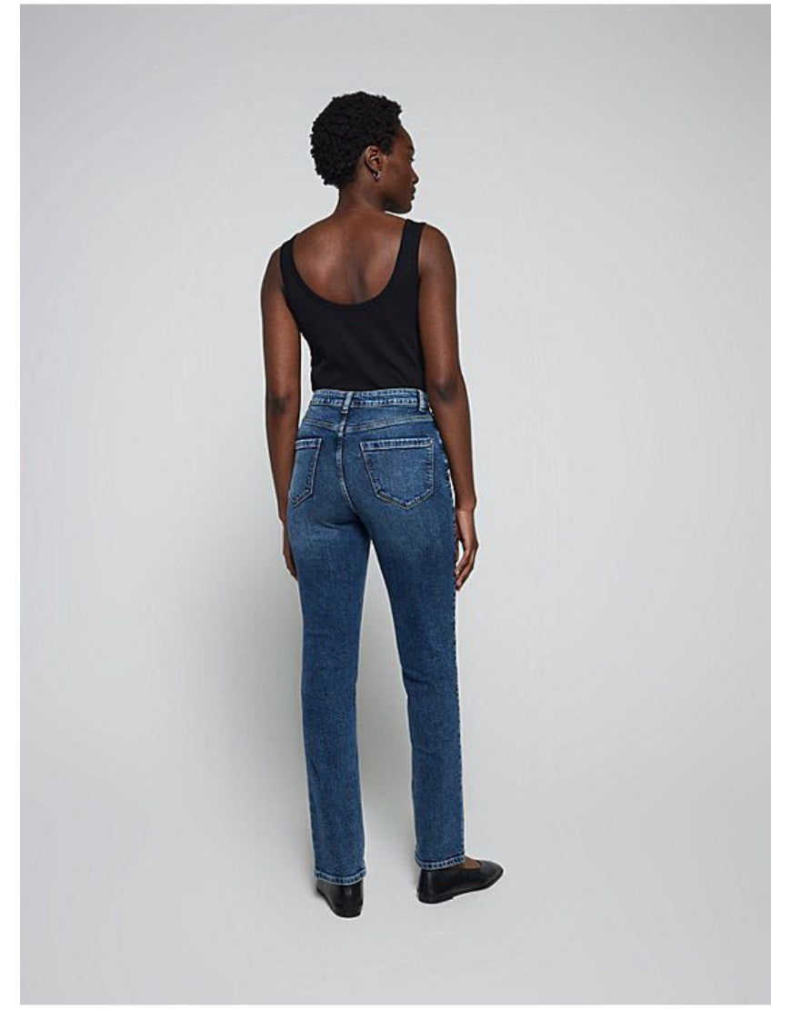 Slim Straight Jeans in Blue Stone