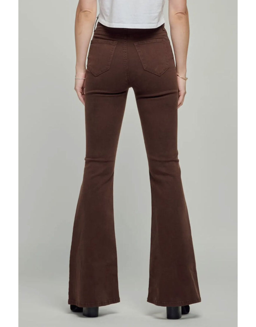 Flared Jeans in Chocolate Brown