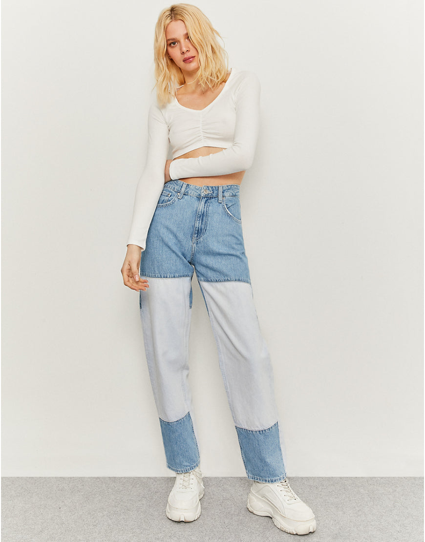 Two Toned Mom Jeans(Minor Defect)