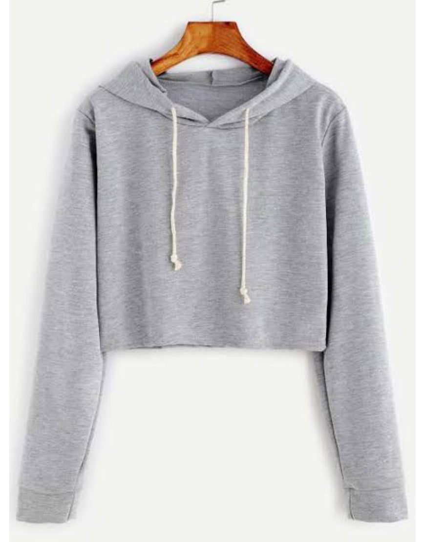 Cropped Hoodie in Grey