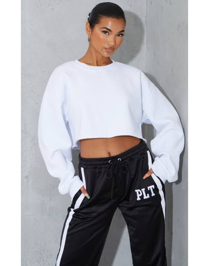 Cropped Sweatshirt in White