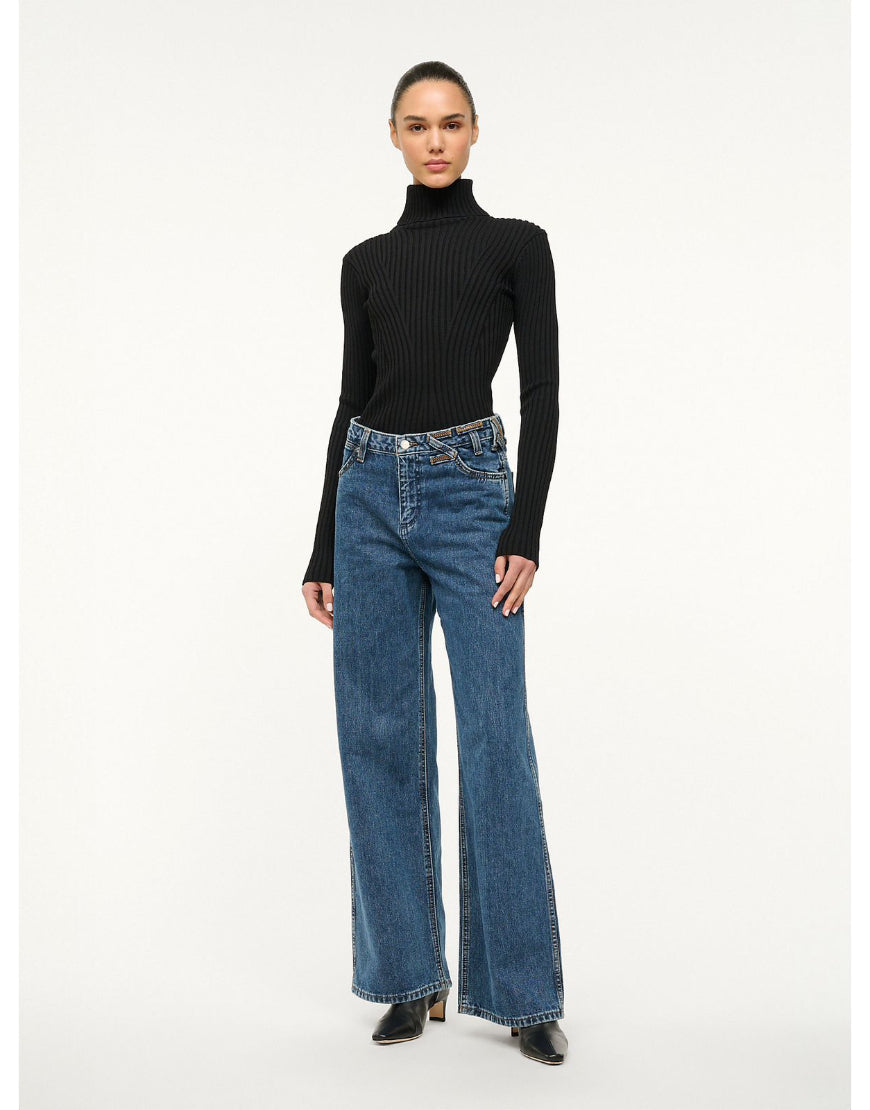 Super Wide Leg Jeans Stone Blue